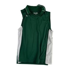 Champion Athletic Tank Top Men's Large Green White Basketball Sleeveless Shirt